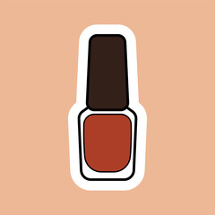 Vector clip art of modern nail polish with a chic, stylish design. Perfect for beauty, fashion, manicure, and cosmetic-themed creative projects.
