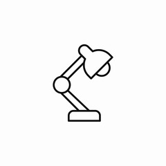 desk lamp light icon sign vector