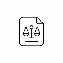 legal balance document icon sign vector