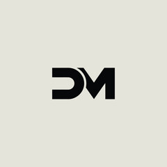 Modern professional dm monogram logo design abstract geometric corporate identity