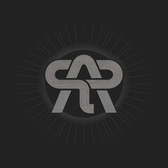 Elegant monogram logo design abstract geometric shape modern symbol branding identity