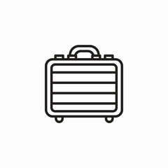 briefcase on wheels icon sign vector