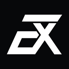  EX , logo EX ,Letter On luxury Logo