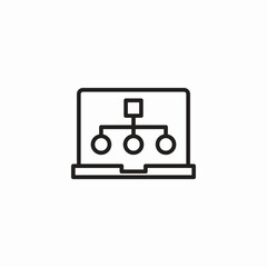 Obraz premium network diagram icon icon sign vector