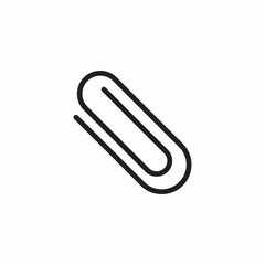 single paperclip fastener icon sign vector