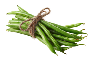Fresh green beans tied with twine (1)