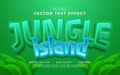 Jungle Island 3D editable text effect style