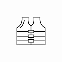 floating life vest icon sign vector