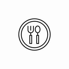 restaurant cutlery sign icon sign vector