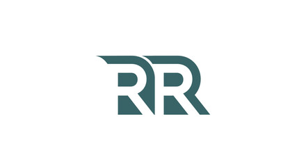 Modern rr monogram logo design with geometric intertwined letters for brand identity