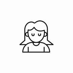 simple woman icon icon sign vector