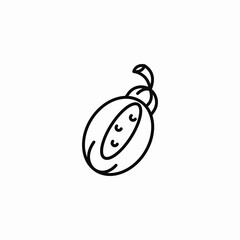 single coffee bean icon sign vector