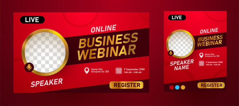 Online Business Webinar Event Banner.
