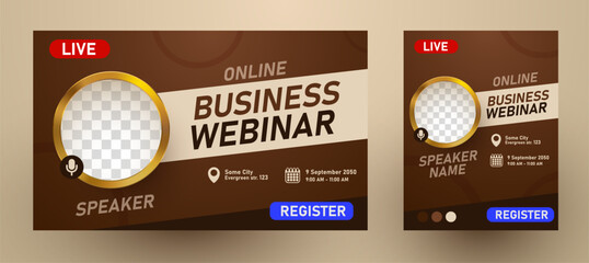 Modern Online Business Webinar Template for Virtual Events