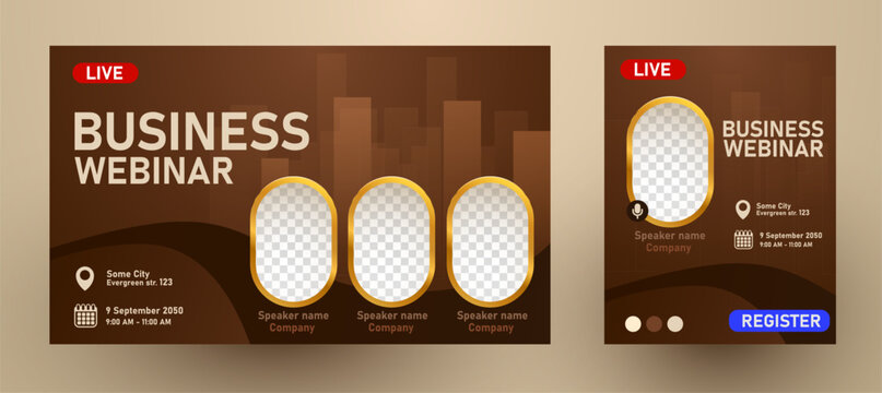 Modern Online Business Webinar Template for Virtual Events - Powered by Adobe