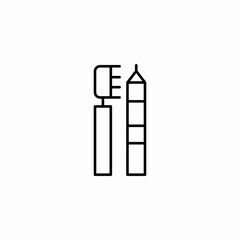 barber tools set icon sign vector