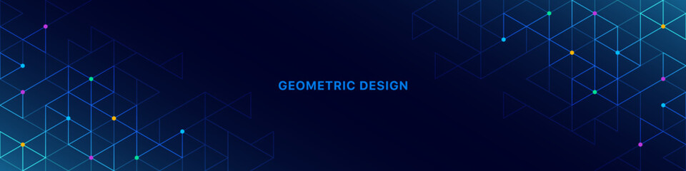 Abstract technology background with a geometric pattern of triangle shapes. Graphic design element