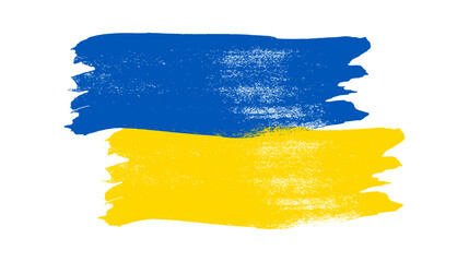 Obraz premium Ukrainian national flag in grunge style