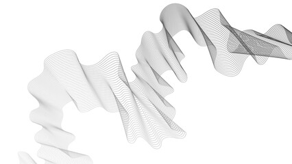 Abstract backdrop with grey wave gradient lines