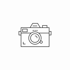 digital camera lens icon sign vector