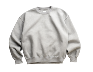 Light gray crew neck sweatshirt, relaxed fit