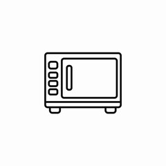 microwave oven appliance icon sign vector