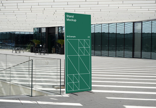 Vertical Banner PSD Mockup