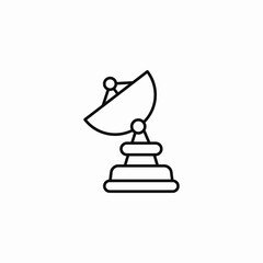 satellite dish antenna icon sign vector