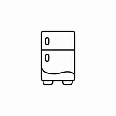 small refrigerator appliance icon sign vector