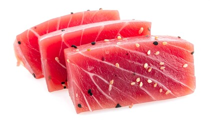 Fresh tuna sashimi slices, seasoned (1)