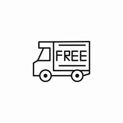 free delivery truck icon sign vector