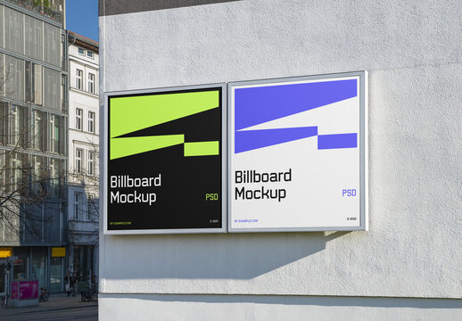 Two Square Billboard Mockups