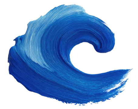 Abstract swirling blue wave graphic