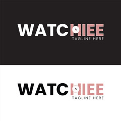 Watchiee Minimal Typography Logo Design with Pink Accent for Fashion Brand