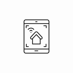 smart home control icon sign vector