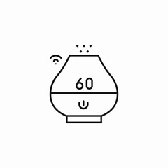 smart humidifier device icon sign vector