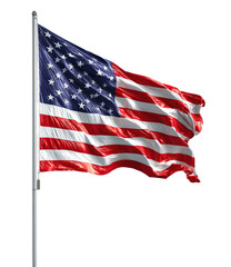 American flag waving on a pole (1)