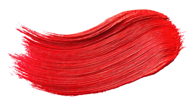 Bold crimson paint stroke