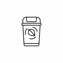 recycle bin leaf icon sign vector