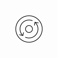 refresh button circle icon sign vector