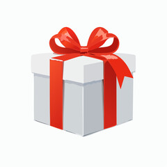 Geschenkbox mit roter Schleife