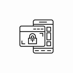 secure mobile payment icon sign vector