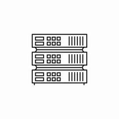 server rack data icon sign vector