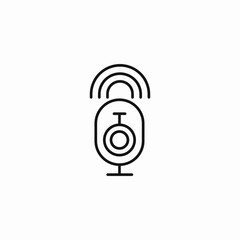 wireless microphone audio icon sign vector