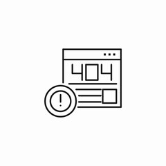 404 error page icon sign vector