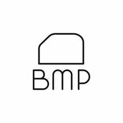 bitmap file format icon sign vector