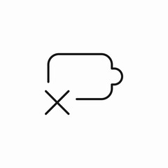 battery power off icon sign vector