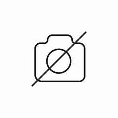 camera flash disabled icon sign vector