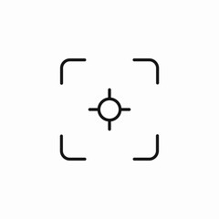 camera focus target icon sign vector