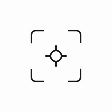 camera focus target icon sign vector